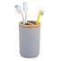 Стакан для зубных щеток, пластик, серый, Альтернатива, Бамбук, М8057 - фото 3