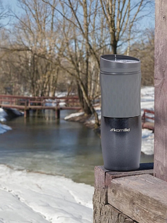 Термокружка нержавеющая сталь, 0.5 л, Kamille, колба нержавеющая сталь, TPR-вставка, в ассортименте, 2047