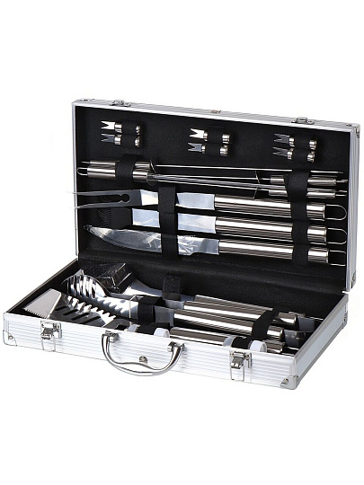 Набор для барбекю костровой, нержавеющая сталь, 18 предметов, T2022-HT032