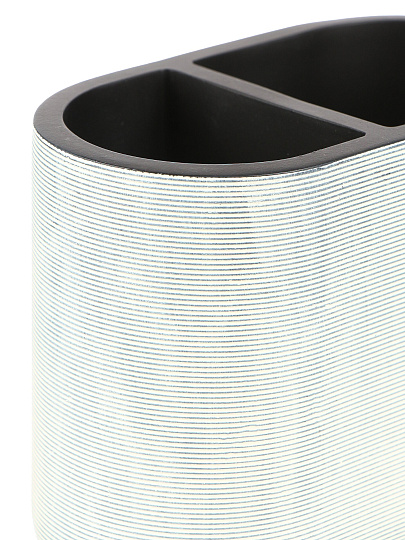 Стакан для зубных щеток 13х7х10 см, полистоун, Серо-голубой, BRE0880AA-TBH