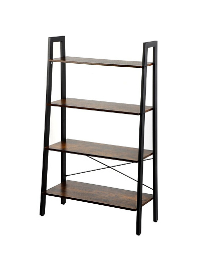 Полка-стеллаж универсальный, ДСП+сталь, 4 секции, 80х34.5х137.5 см, Лофт, LLS144B01