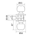 Защелка врезная, Vrata, ЗШ-05, 204824, белая матовая - фото 2