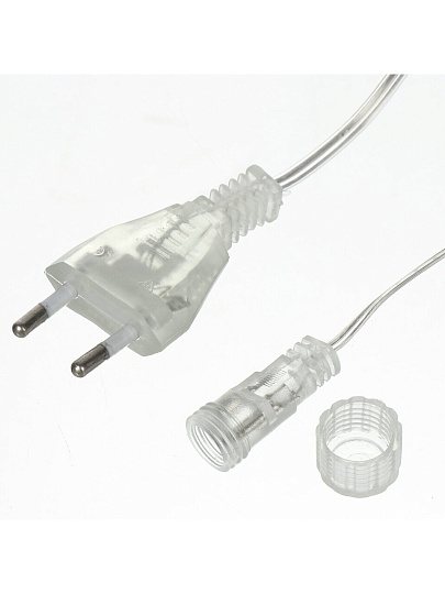 Гирлянда 3 м, 1 режим, Сосульки, свет синий, прозрачная, в помещении, сетевая, LED