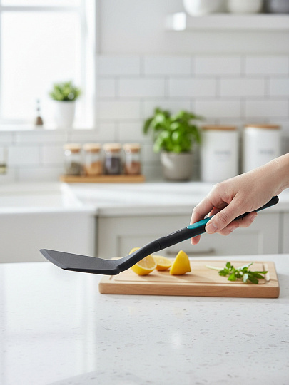 Лопатка кулинарная, силикон, навеска, Atmosphere, Легкая волна/Breeze Wave, AT-K4495