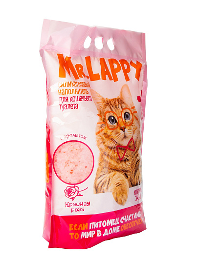 Наполнитель для лотка силикагелевый, 3.8 л, Mr.Lappy, Красная роза