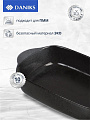 Форма для запекания керамика, 24х13х4.5 см, 0.58 л, прямоугольная, темная, Daniks, Гранит, Y4-8734 - фото 2