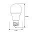 Лампа светодиодная E27, 17 Вт, 155 Вт, 220 В, груша, 3000 К, теплый белый свет, Ergolux, 13179 - фото 2