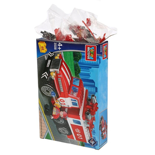 Конструктор Город Мастеров, Урал пожарная служба, 3-5 лет, 113 деталей, с фигуркой, 3544-KK