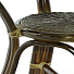 Стол натуральный ротанг, со стеклом, 83х83х77 см, круглый, столешница стеклянная, олива, 02/09А - фото 2