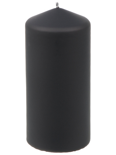 Свеча ароматизированная, 15х7 см, колонна, черная, Bartek Candles, Вельвет, классическая