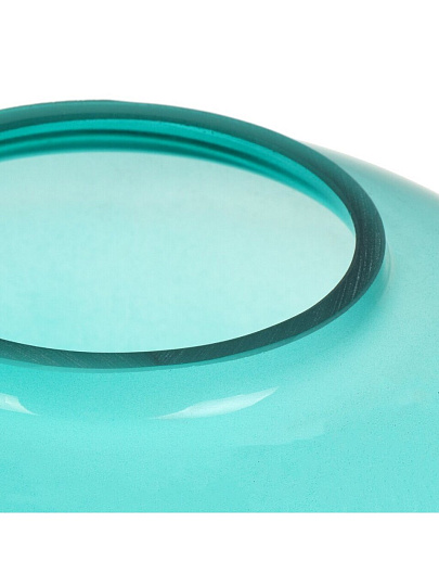 Ваза стекло, настольная, Evis, Бирюзовый Люстр Вольга-2, 27 1180 1891, бирюзовая
