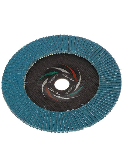 Круг лепестковый торцевой КЛТ1 для УШМ, LugaAbrasiv, диаметр 180 мм, посадочный диаметр 22 мм, зернистость ZK60, шлифовальный