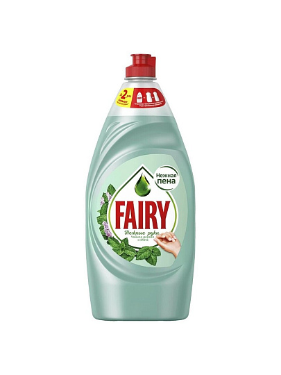 Средство для мытья посуды Fairy, Нежные руки Чайное дерево и мята, 900 мл
