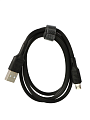 Кабель Vixion, VX-07m, microUSB, 2 разъема, 2.4 А, 1 м, усиленный, черный - фото 4