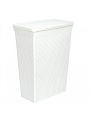 Корзина для белья, 50 л, 45х26х61.5 см, прямоугольная, пластик, белая, с крышкой, Violet, Лофт, 5650006 - фото 2