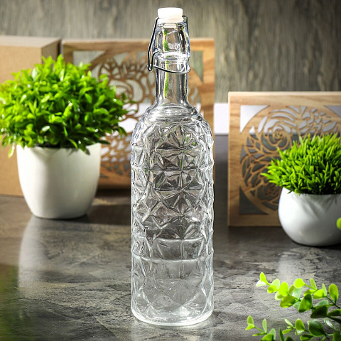 Бутылка стекло, 1 л, 31х8 см, Y4-5060