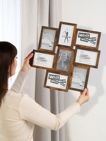 Фоторамка-коллаж на 8 фото, 45х46 см, фото 10х15 см, МДФ, Y4-6746