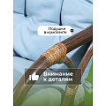 Мебель садовая Сиеста, стол, 50.2х50.2х55.3 см, 2 кресла, подушка голубая, 100 кг, AI-1808003 - фото 16