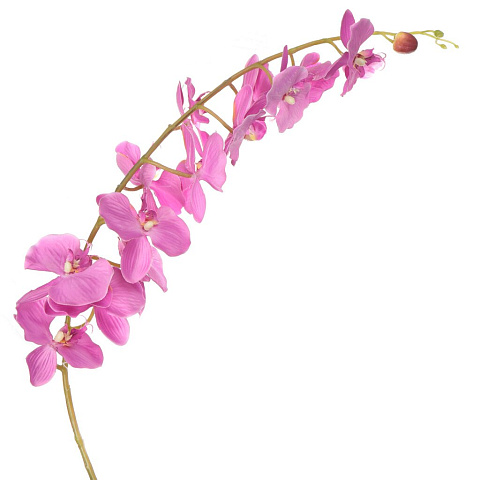 Цветок искусственный декоративный Орхидея Фаленопсис, 124 см, розовый, 16-0071
