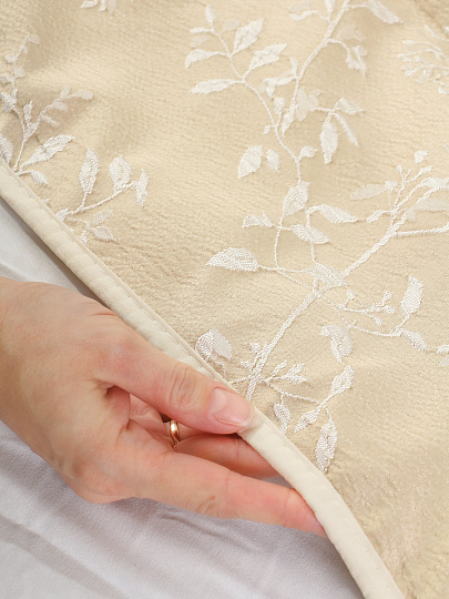 Покрывало евро, 240х260см, 100%пэ, Silvano, Валери, кремов