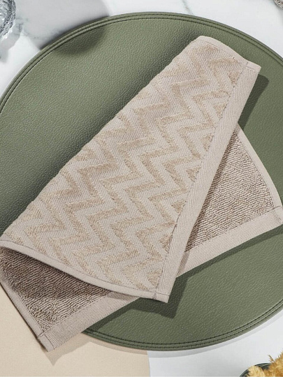 Полотенце кухонное махровое, 30х30 см, 450 г/м2, 100% хлопок, Silvano, Navy, коричневое, Узбекистан