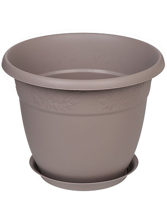 Горшок для цветов пластик, 22 л, 44х31.4 см, французский серый, Idea, Рябина, М 3060