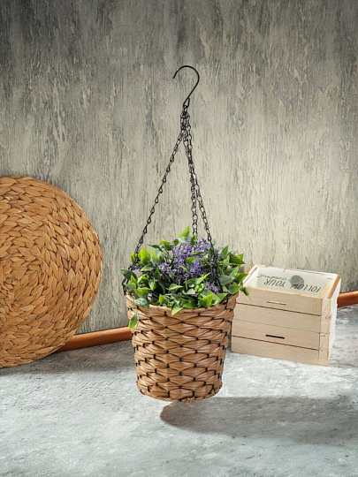 Кашпо подвесное 20х18х53 см, Плетение, Y4-6523