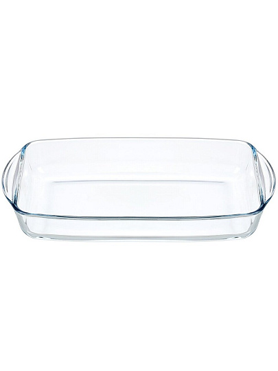 Форма для запекания стекло, 19х33.6х5 см, 1.95 л, прямоугольная, с крышкой, Borcam, 59006GREY