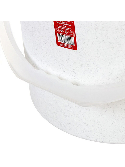 Ведро пластик, 15 л, с крышкой, в ассортименте, хозяйственное, Darel, 20115