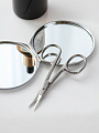 Ножницы маникюрные для ногтей, металл, 9.2 см, ручная заточка, серебряные, Zinger, zo-B-117-S-SH - фото 2