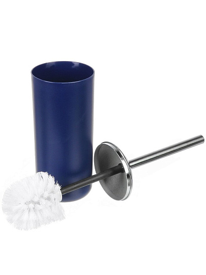 Набор для ванной 6 предметов, синий, пластик, урна, дозатор, ершик, подставка для зубных щеток, мыльница, стакан, T2022-7068