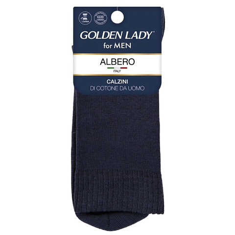 Носки для мужчин, хлопок, Golden Lady, Albero, синие, р. 39-41