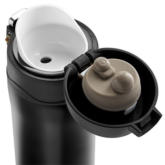 Термокружка нержавеющая сталь, 0.48 л, Alpenkok, колба нержавеющая сталь, черная, AK-04806A