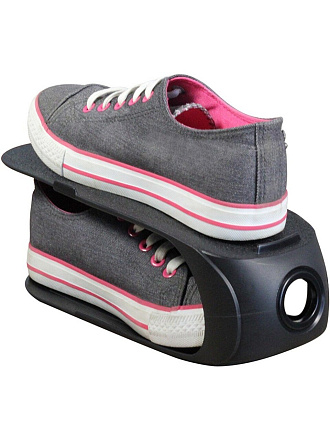 Подставка для обуви для обуви, пластик, 1 секция, 10.5х28х14 см, черная, Idea, М2277