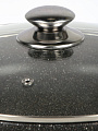 Сотейник алюминий, 28 см, антипригарное покрытие, Гардарика, Мегалит Гранит X6, 1028-18-01-10, с крышкой, съемная ручка - фото 4