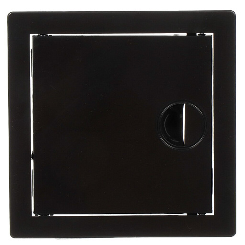 Люк-дверца ревизионная пластик, 100х100 мм, черный, Viento