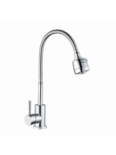 Смеситель для кухни, Антей, Парма, гибкий излив, с картриджем, 587125-ANT