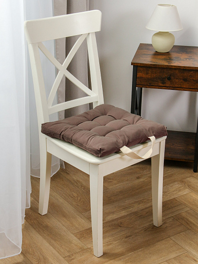 Сиденье мягкое с ручкой 100%пэ, 40х40 см, коричневое, A140080