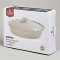 Форма для запекания керамика, 24х33х13 см, 2 л, овальная, с крышкой, Agness, Beige, 780-127 - фото 7