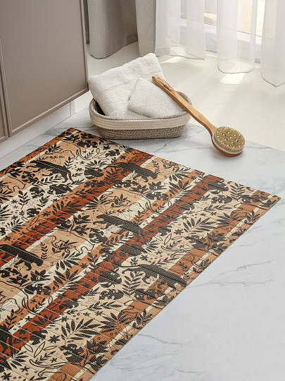 Коврик для ванной, антискользящий, 0.8х15 м, вспененный ПВХ, Вилина, Виктория, 302BR