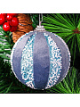 Елочный шар голубой, 8 см, SYPMQA-102103 - фото 2
