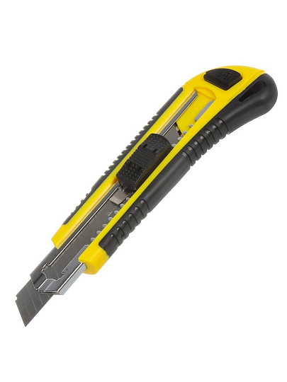 Нож строительный, 100 мм, выдвижное лезвие, 3 шт, с фиксатором, Kinwehr, 571004