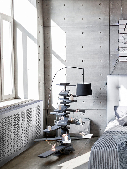 Экран для радиатора, МДФ, 1200х600 мм, дуб серый, Дамаско, Стильный Дом