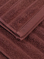 Полотенце банное 70х140 см, 100% хлопок, 450 г/м2, Страйп, Barkas, коричневое, Узбекистан - фото 4