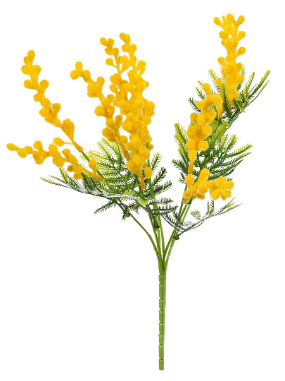 Цветок искусственный декоративный пасхальный, Мимоза, 38 см, в ассортименте, F49-97