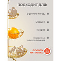 Ваза для фруктов, 3 яруса, металл, на ножке, 30х30х46 см, Y4-7626, золотая - фото 7