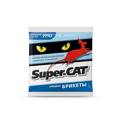 Родентицид Super-CAT, Avgust, от грызунов, брикет, 48 г