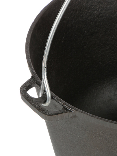 Казан чугун, 10 л, с крышкой, крышка чугун, с дужкой, Гардарика, 1510-3