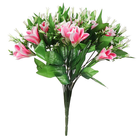 Цветок искусственный декоративный Крокус, пасхальный, 38 см, розовый, Y6-10353