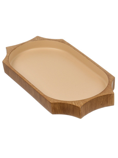 Поднос для ванных принадлежностей Дерево, полистоун, 25.5x13.5x2.38 см, BRE2017AA-TR